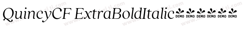 QuincyCF ExtraBoldItalic字体转换